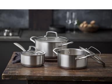 Pillivuyt Gourmet Gryta med glaslock Stål