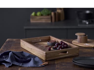 HOLM Tray 45.7 x 30.5 x 6.3 cm Acacia