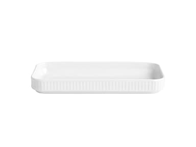 Pillivuyt Plissé Dish rectangular 24 x 12 cm White