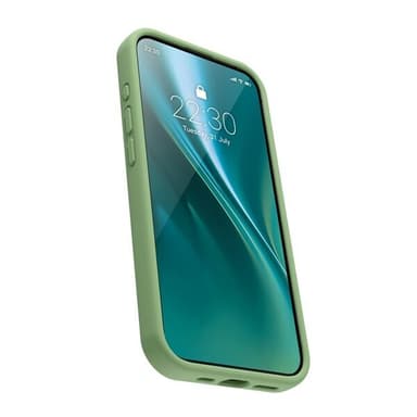 Etteri silikonskal till iPhone 16 Plus med hål för handledsrem - Ljusgrön