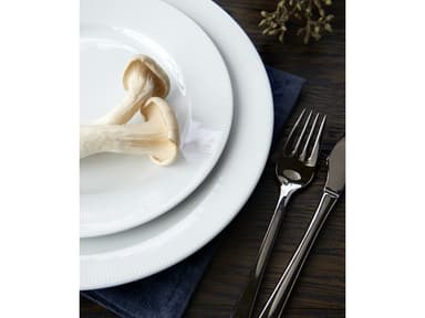 Pillivuyt Eventail Flat plate with rim Dia 22 cm White