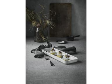 Pillivuyt Plissé Dish rectangular 36 x 12 cm White