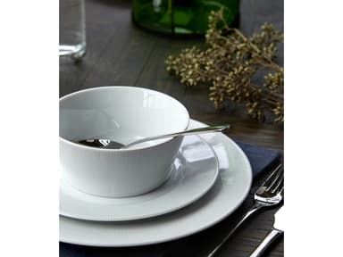 Pillivuyt Eventail Flat plate with rim Dia 22 cm White