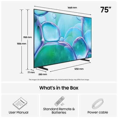 Samsung 75" U7005F 4K Smart TV (2025)