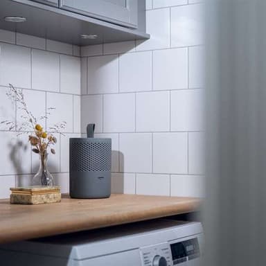 Torrbollen Home fuktslukare med skandinavisk design - grå
