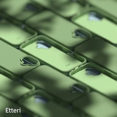 Etteri silikonskal till iPhone 16 Plus med hål för handledsrem - Ljusgrön