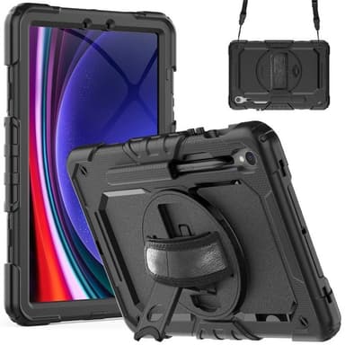 Hybridskal med axelrem Samsung Galaxy Tab S10 FE - Svart