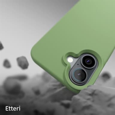 Etteri silikonskal till iPhone 16 Plus med hål för handledsrem - Ljusgrön