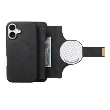 Plånboksfodral med ring och stativ för Samsung S24