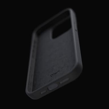 Etteri silikonskal till iPhone 16 med hål för handledsrem - Svart
