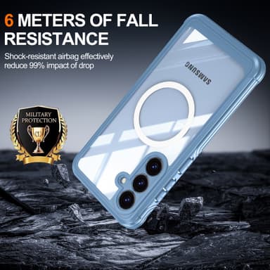 Samsung Galaxy S25 skyddsfodral - stöttåligt, dammtätt, falltåligt