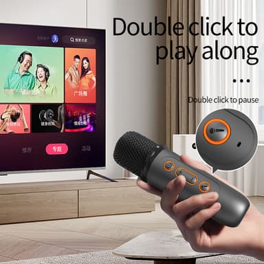 Y2-Single Mic Allt-i-ett Karaoke Bluetooth-högtalare Rosa