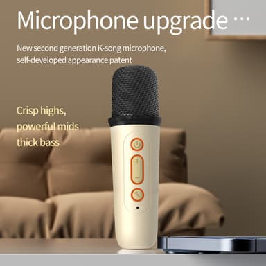 Y2-Single Mic Allt-i-ett Karaoke Bluetooth-högtalare Vit