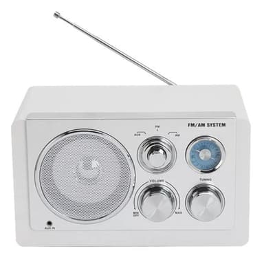 Denver FM/AM-radio TR-63W med AUX-ingång och klassisk design