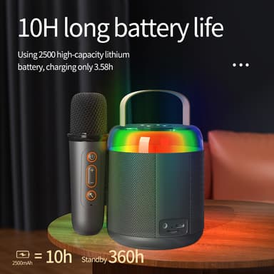 Y2-Single Mic Allt-i-ett Karaoke Bluetooth-högtalare Vit