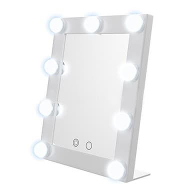 Sminkspegel med LED-lampor och touchkontroll