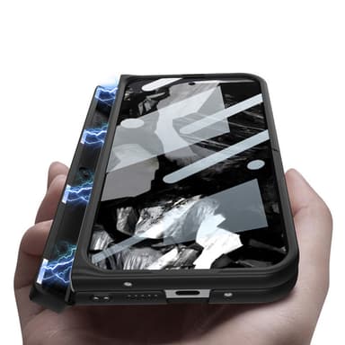 Snyggt fodral med stöd för Google Pixel 9 Pro Fold Svart