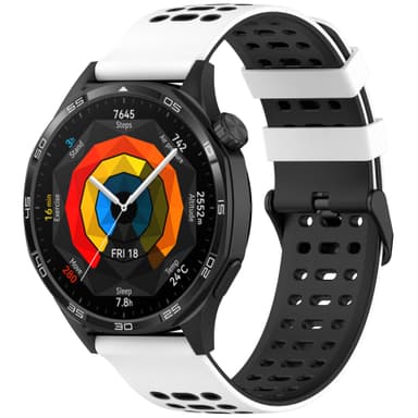 Silikonklockarmband 22mm - För Huawei Watch GT5, Keep Watch Pilot1 Vit