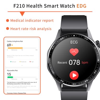 Smartklocka med EKG, pulsmätare, blodtrycksmätare och stegräknare Svar