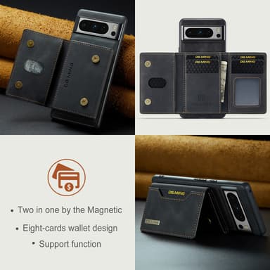 M2 magnetiskt plånboksfodral för Google Google Pixel 9/Google Pixel 9