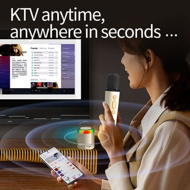 Y2-Single Mic Allt-i-ett Karaoke Bluetooth-högtalare Svart