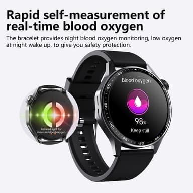 Smartklocka med EKG, pulsmätare, blodtrycksmätare och stegräknare Svar