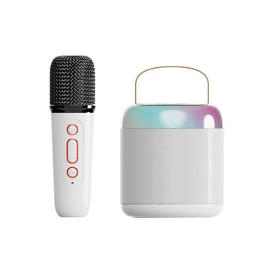Y2-Single Mic Allt-i-ett Karaoke Bluetooth-högtalare Vit