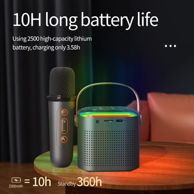 Hemkaraoke Bluetooth-högtalarmikrofon Y1 - Enkelmikrofon Vit