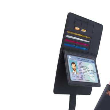 RFID-blockerande passhållare Reseplånbok, tunn passfodral med 4 kortpl
