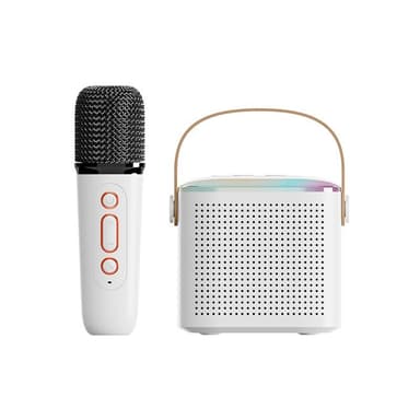 Hemkaraoke Bluetooth-högtalarmikrofon Y1 - Enkelmikrofon Vit