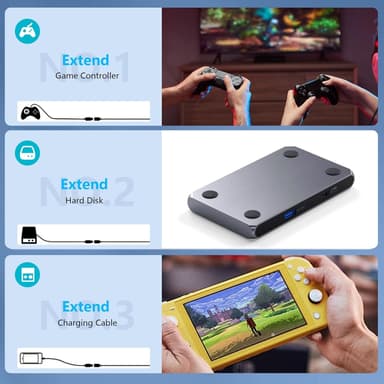 NÖRDIC 2m USB3.2 Gen2 20Gbps USB-C till C nylonflätad förlängningskabel med Power Delivery 240W 4K60Hz