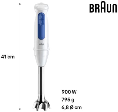 Braun MultiQuick 3 handmixer MQ30.202.MWH (vit/blå)