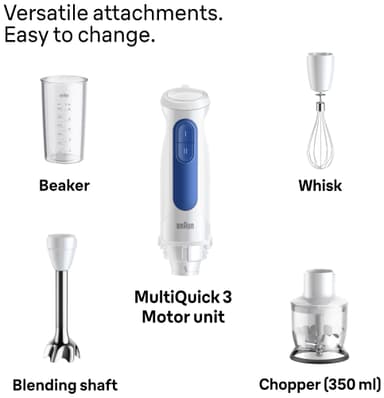 Braun MultiQuick 3 handmixer MQ30.202.MWH (vit/blå)