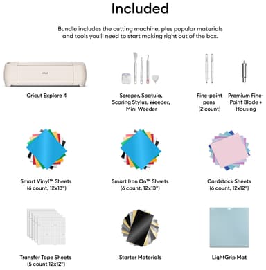 Cricut Explore 4 digital skärmaskin Essentials-paket