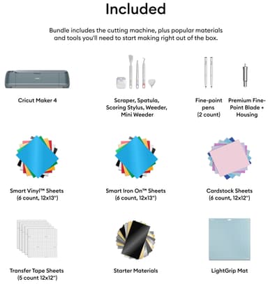 Cricut Maker 4 digital skärmaskin Essentials-paket