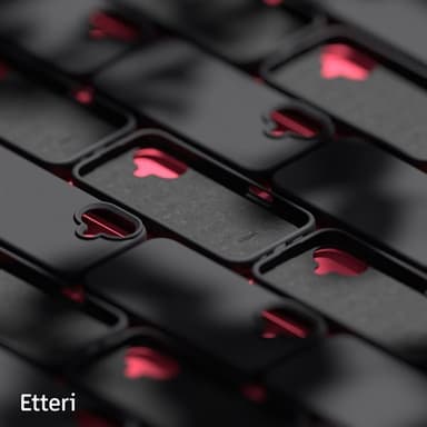 Etteri silikonskal till iPhone 16 med hål för handledsrem - Svart