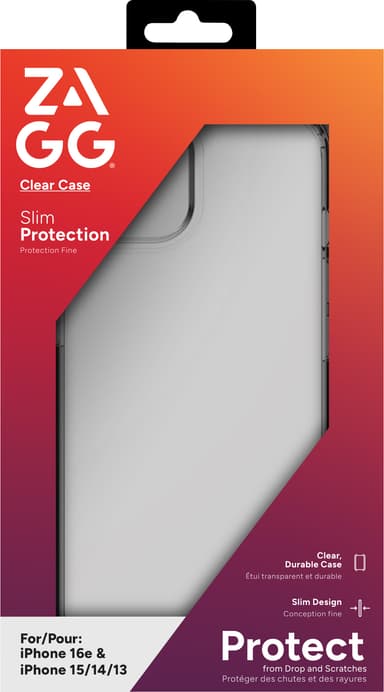 Zagg iPhone 16e/15/14/13 Clear-fodral
