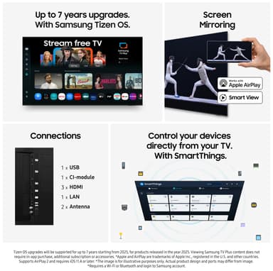 Samsung 65” QEF1 4K QLED Smart TV (2025)
