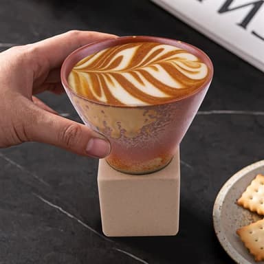Konformad mugg med ställ - Gul