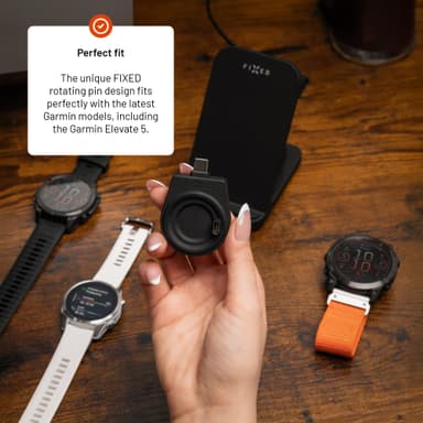 Fixed Garmin Watch trådlös USB-C-laddare