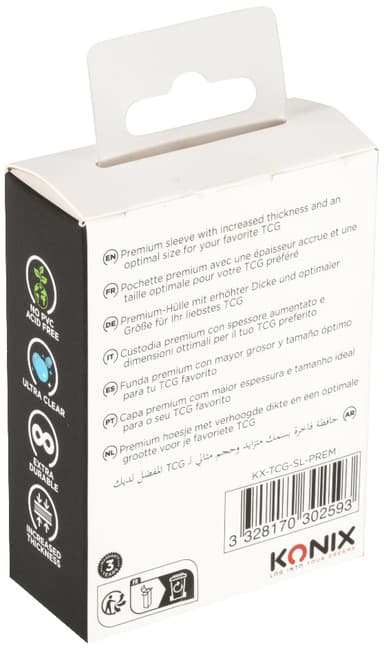 Konix Premium Fit-fodral för samlarkortspel (100-pack)