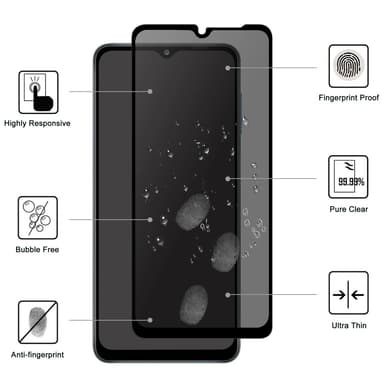SKALO Samsung A26 Privacy Skärmskydd Härdat Glas - Svart