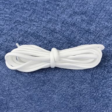 Elastiska Knytfria Skosnören med Spänne Vit