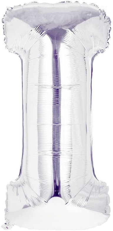 Bokstavsballong 53 cm, bokstav I - silver