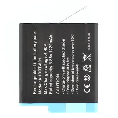 Batteri för GoPro Hero 8 3.85V 1220mAh AHDBT-801 Ersättningsbatteri