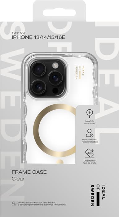 Ideal of Sweden iPhone 13/14/15/16e Frame fodral (genomskinligt)