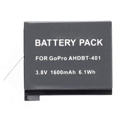 Batteri för GoPro Hero 4 Kamera 3.8.0V 1600mAh AHDBT-401 Ersättningsbatteri