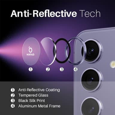 NORTHJO för Samsung Galaxy S25+ Härdat Glas Kameralinsskydd