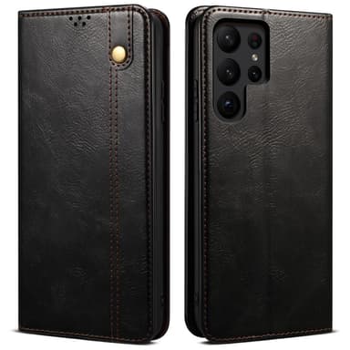 Till Samsung Galaxy S25 Ultra Plånboksfodral  - Svart