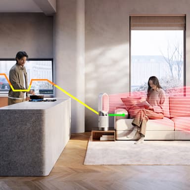 Dyson Hot + Cool HP1 luftrenare 544826-01 (vit/silver)